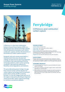 Energy / Carbon capture and storage / Chemistry / Vattenfall / Doosan Group / Climate change / Climate change mitigation / Ferrybridge power stations / Chemical engineering / Carbon dioxide / Carbon sequestration