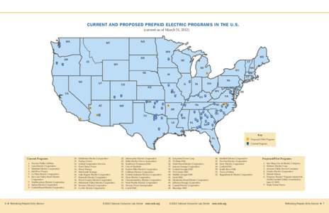 Current and Proposed Prepaid Electric Programs in the U.S. (current as of March 31, 2012) WA ND