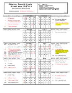 Academic term / Calendars / School holiday