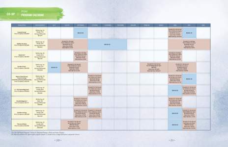 Print  co-op | PROGRAM CALENDAR PUBLICATION  DEMOGRAPHICS