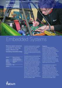 Faculty of Electrical Engineering, Mathematics and Computer Science  MSc Programme Embedded Systems  Embedded Systems