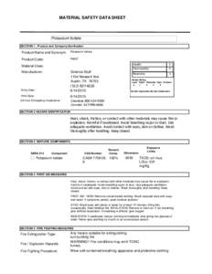 MATERIAL SAFETY DATA SHEET  Potassium Iodate SECTION 1 . Product and Company Idenfication  Product Name and Synonym: