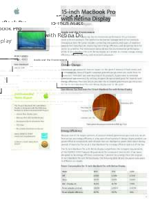 15-inch MacBook Pro   with Retina Display Environmental Report Apple and the Environment  Model numbers
