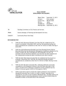 Zoning / Urban planning / Environmental design / Land law / Environment / Marpole / Canada Line / Downtown Eastside