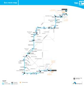 Bus route map  T80 Parramatta T80