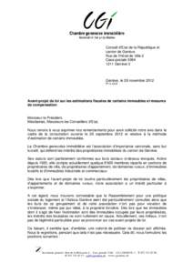 Conseil d’Etat de la République et canton de Genève Rue de l’Hôtel de Ville 2 Case postaleGenève 3