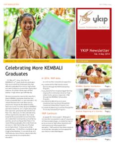 YKIP NEWSLETTER  Vol. II May 2014 YKIP Newsletter Vol. II May 2014