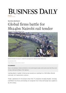 Monday October 29, 2012 POLITICS AND POLICY  Global firms battle for