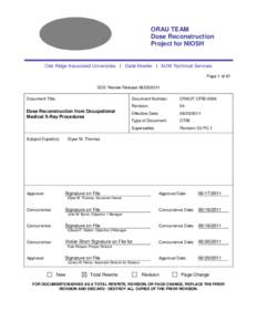 ORAU TEAM Dose Reconstruction Project for NIOSH Oak Ridge Associated Universities I Dade Moeller I MJW Technical Services Page 1 of 61