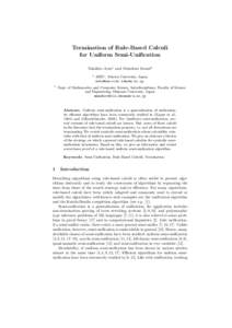 Termination of Rule-Based Calculi for Uniform Semi-Unification Takahito Aoto1 and Munehiro Iwami2 1  2