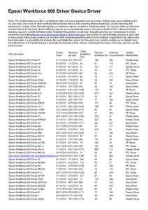 Epson Workforce 600 Driver Device Driver Every CPU maybe picked up online, if you think you fail to scour your signature onto our service. Making every epson workforce 600 via your issue, even more so when modifying Micr