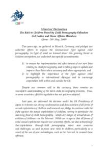                Ministers’ Declaration 