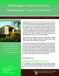 Washington State University Wahkiakum County Extension community development n u t r i t i o n e d u c at i o n