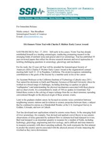 Microsoft Word - Tsai-Richter_Award_Press_Release.docx