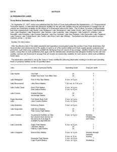 Texas Marine Sanitation Device Standard