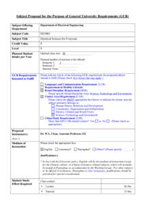 Microsoft Word - GUR subject proposal form2009EE2_wlc _2_.doc