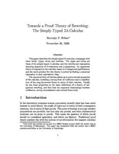 Towards a Proof Theory of Rewriting:   The Simply-Typed 2 -Cal
ulus 