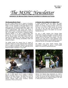 Vol. 4, No. 4 Fall 2006 The MSHC Newsletter Published by the Maywood Station Historical Committee for its Members and Friends