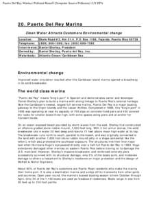 Marina / Boating / Transportation in the United States / Earth / Environment / Deep River Marina / Harbour Towne Marina / Fajardo /  Puerto Rico / Puerto Del Rey Marina / Nonpoint source pollution