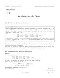 Chapitre 9  Le th´eor`eme de Ceva La g´eom´etrie vectorielle par l’informatique