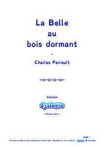 La Belle au bois dormant -  Charles Perrault