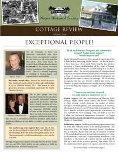Cottage Review SPRING 2014 Exceptional people!  Mary S. Smith