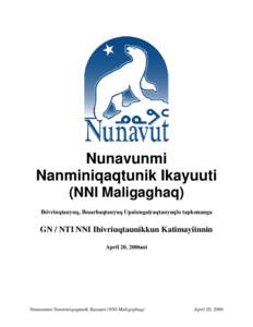 Microsoft Word - NNI Policy April[removed]Final Approved by Cabinet - Inuinnaqtun.doc