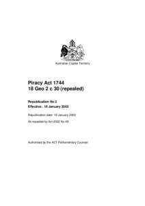 Statutory law / Law / Offences at Sea Act / Repeal / English criminal law / England / Piracy / Piracy Act