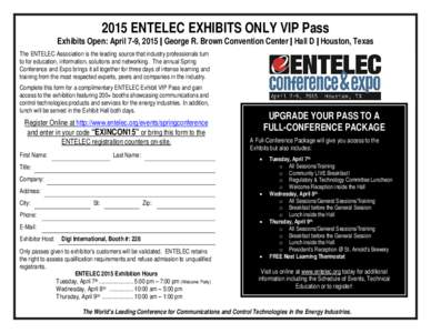 Microsoft Word - ENTELEC 2015 Exhibitor VIP Pass_Newgate