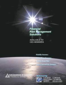 Financial Risk Management Solutions AVAILABLE TO CES MEMBERS