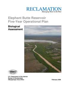 Elephant Butte Reservoir Five-Year Operational Plan Biological Assessment  U.S. Department of the Interior