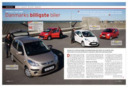 gruppetest  Ford Ka – Hyundai i10 – Kia Picanto – Peugeot 107 „