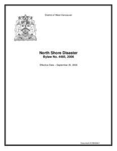 Microsoft Word - DWV NORTH SHORE DISASTER BYLAW[removed]DOC