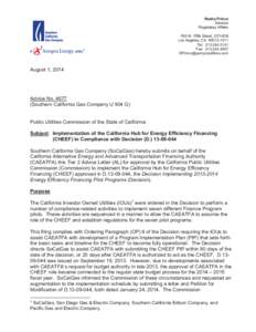 Implementation of the California Hub for Energy Efficiency Financing (CHEEF) in Compliance With Decision (D[removed]