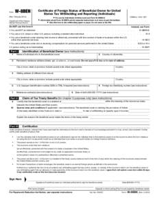 Form W-8 BEN (Rev. February 2014)