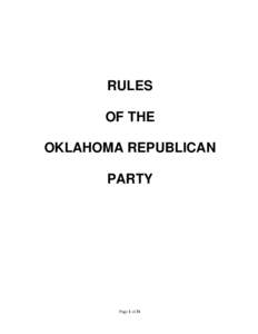 RULES OF THE OKLAHOMA REPUBLICAN PARTY  Page 1 of 31
