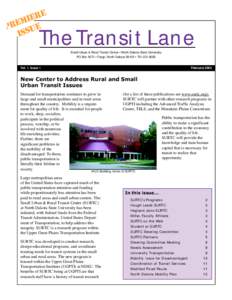 The Transit Lane - FebruaryVol. 1, Issue 1)