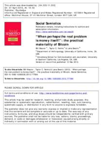 This article was downloaded by: [On: 07 April 2013, At: 10:40 Publisher: Routledge Informa Ltd Registered in England and Wales Registered Number: Registered office: Mortimer House, 37-41 Mortimer S
