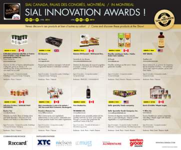 SIAL Canada, Palais des congrès, Montréal / in Montreal  SIAL Innovation awards ! [removed]et 04 , April 2014