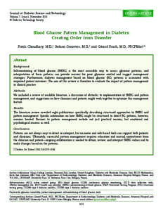 Journal of Diabetes Science and Technology  REVIEW ARTICLE Volume 7, Issue 6, November 2013 © Diabetes Technology Society