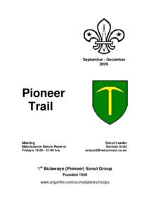 [removed]Pioneer Trail ~ Sep -  Dec 2