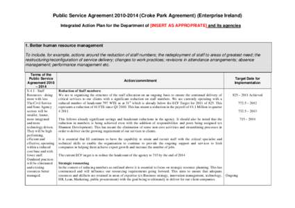 Public Service Agreement[removed]Croke Park Agreement)