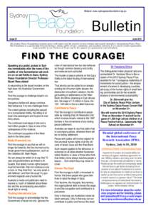 Website: www.sydneypeacefoundation.org.au  Bulletin Issue 31  June 2010