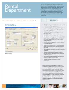 Rental Department S O U T H W A R E E X C E L L E N C E