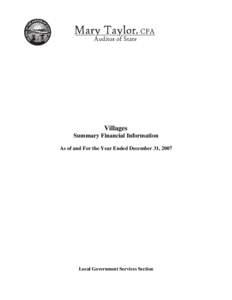 2007 Village Report Summary.xls