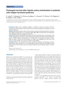 Surgical oncology / Neuroendocrine tumor / Carcinoid syndrome / 5-Hydroxyindoleacetic acid / Hepatocellular carcinoma / Carcinoid / Liver cancer / Liver tumor / Hepatectomy / Medicine / Hepatology / Interventional radiology