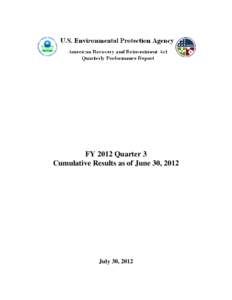 Government / State Revolving Fund / American Recovery and Reinvestment Act / Safe Drinking Water Act / United States Environmental Protection Agency / Superfund / Diesel Emissions Reduction Act / Water supply and sanitation in the United States / Federal assistance in the United States / United States