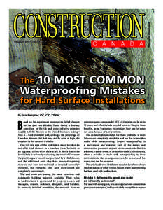 Photo courtesy Schluter-Systems  October 2013 Vol. 55 No. 7 The 10