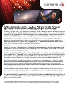 CANARIE / Astronomer / Canadian Foundation for AIDS Research / Science / Astronomy / Space / European Southern Observatory / Science and technology in Europe / ASTRON