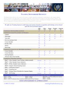 Radiochemistry Society Sponsorship Package